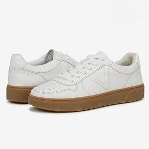 Vionic Kimmie Court Sneakers White Leather Gum Sole Size 8.5